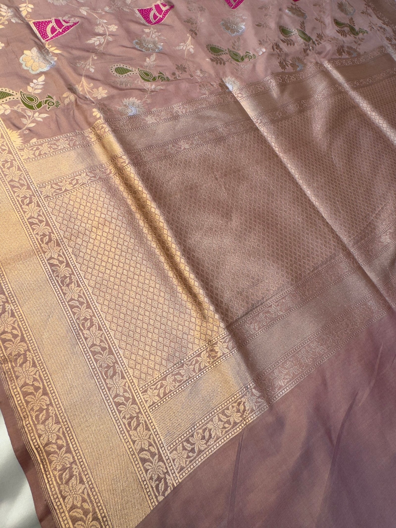 The Nayika Leela – Peach Heritage Saree - Image 4