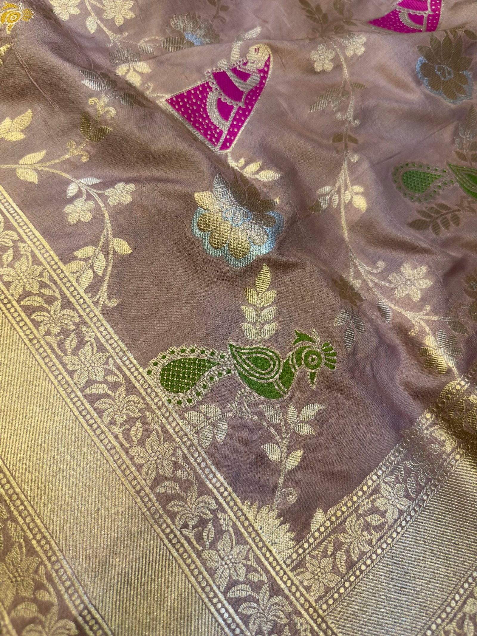 The Nayika Leela – Peach Heritage Saree - Image 2